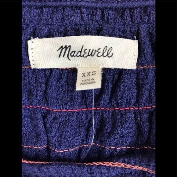 NWOT Madewell Texture and Thread Rainbow Stitch Smocked Tank Top - Picture 4 of 5